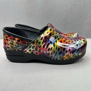 Womens 8.5-9 / EU 39 Dansko Professional Clog Paint Storm Patent Leather Nursing